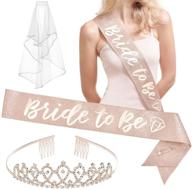 xo, fetti bachelorette party decorations rose gold glitter kit – find bridal shower supplies, bride to be sash, tiara, veil + bride tribe tattoos logo