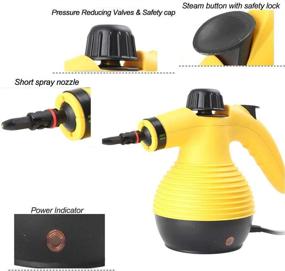 img 2 attached to Mallofusa Portable Steam Cleaner: Powerful Handheld Cleaning Tool for Home, Office, and Car - No Chemicals, Yellow