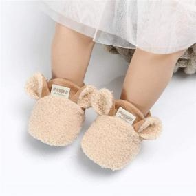 img 3 attached to 🐻 CoKate Baby Soft Plush Bear PAW Slippers: Adorable Toddler Crib Shoes for Cold Winter & Cosy Housewear