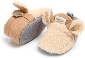 img 2 attached to 🐻 CoKate Baby Soft Plush Bear PAW Slippers: Adorable Toddler Crib Shoes for Cold Winter & Cosy Housewear