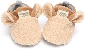 img 4 attached to 🐻 CoKate Baby Soft Plush Bear PAW Slippers: Adorable Toddler Crib Shoes for Cold Winter & Cosy Housewear