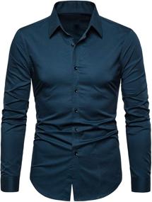 img 3 attached to 👔 Localmode Sleeve Button Casual Business Shirts: Stylish and Versatile Men's Clothing Collection