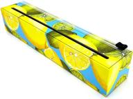 🍋 chicwrap lemon plastic wrap dispenser: professional reusable dispenser with slide cutter and 12" x 250' roll логотип