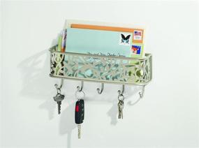 img 2 attached to 📬 InterDesign Vine Mail Holder and Key Rack – Stylish Wall Mounted Letter Organizer with 5 Key Hooks, Satin Finish (90045)
