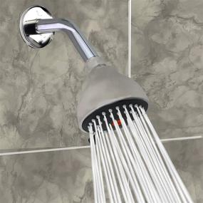 img 2 attached to 💦 YOO.MEE High Pressure Fixed Shower Head - Boost Low Flow Showers - 3 Function Wall Mount Rain Shower - Removable Water Restrictor - Brushed Nickel - Strong and Powerful Pressure