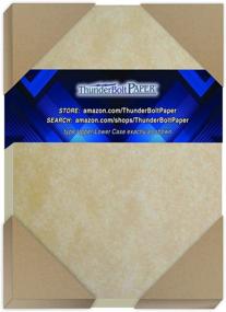 img 4 attached to 📜 100 Vintage Old Age Parchment 65lb Cover Weight Paper - 5" X 7" (5X7 Inches) - Printable Cardstock Colored Sheets for Photos, Cards, and Frames