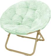 🪑 mint urban shop faux fur saucer chair: metal frame, one size logo