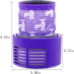 img 1 attached to 2-Pack Filter Replacement for Dyson Cyclone V10 Absolute Animal Motorhead Total Clean - V10 Filter Parts with HEPA Pre Filter (Replaces Part # 969082-01)