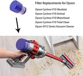 img 3 attached to 2-Pack Filter Replacement for Dyson Cyclone V10 Absolute Animal Motorhead Total Clean - V10 Filter Parts with HEPA Pre Filter (Replaces Part # 969082-01)