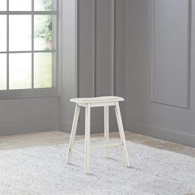 img 4 attached to 🪑 Hillsdale Moreno Backless Stool: Counter Height Seating in Sea White for Stylish Comfort