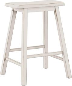 img 3 attached to 🪑 Hillsdale Moreno Backless Stool: Counter Height Seating in Sea White for Stylish Comfort