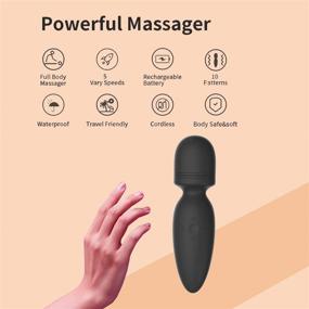 img 3 attached to 🔋 Revive and Recharge with the Mini Wand Massager: 10 Vibration Modes for Soothing Full Body Massage and Sports Recovery