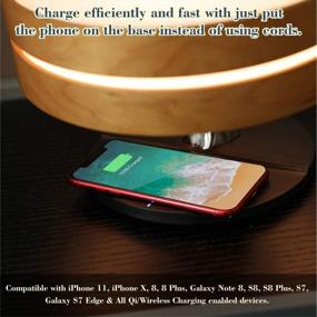 img 1 attached to 🛏️ Multi-Function Bedside Lamp with Touch Control, Dimmable Lighting, Bluetooth Speaker, Wireless Charger, Sleep Mode, Digital Clock - Ideal for Bedroom and Living Room Décor