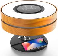 🛏️ multi-function bedside lamp with touch control, dimmable lighting, bluetooth speaker, wireless charger, sleep mode, digital clock - ideal for bedroom and living room décor логотип