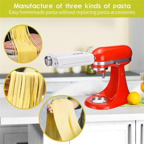 img 1 attached to 🍝 XinBaoLong 3-in-1 Pasta Maker Attachment for Kitchenaid Mixers: Pasta Sheet Roller, Spaghetti Cutter, and Cleaning Brush Included