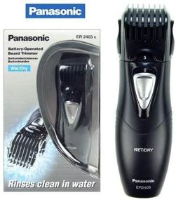 img 1 attached to Panasonic ER2403 ER2-40 Beard Trimmer - Wet & Dry, Battery Powered, Excellent Quality, Fast Worldwide Shipping