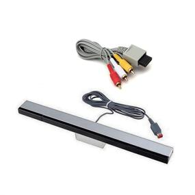 img 3 attached to Enhance Your Gaming Experience with the Jadebones Wired Motion Sensor Bar and AV Cable for Wii and Wii U