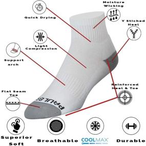 img 1 attached to Versa Coolmax Mens Quarter Socks