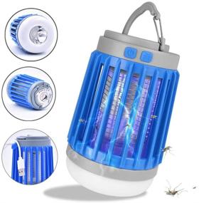 img 3 attached to 🦟 2021 Bug Zapper Camping Lantern: IPX7 Waterproof & USB Rechargeable - 3-in-1 Portable Tent Light with Mosquito Killer, SOS Emergency, Retractable Hook