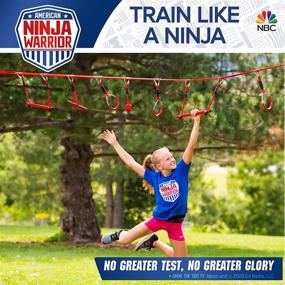 img 3 attached to 🧗 Ultimate American Ninja Warrior 40' Deluxe NinjaLine - Includes 9 Hanging Attachments - Top-rated Training Equipment for Kids - Create Your Backyard Obstacle Course - Ages 5+