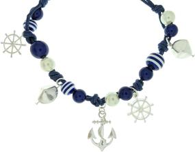 img 1 attached to Nautical Anchor Adjustable Anklet Silver