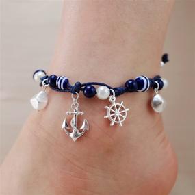 img 2 attached to Nautical Anchor Adjustable Anklet Silver