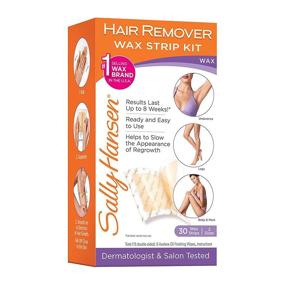 img 4 attached to 🙆 Sally Hansen Hair Remover Kit, Quick and Easy Wax Strip Kit - 1 Count (Packaging May Vary)