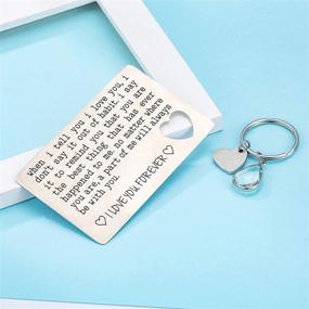 img 1 attached to 🔑 Stylish Engraved Keychain: Perfect for Birthdays and Anniversaries - Men's Accessories, Wallets, Card Cases & Money Organizers by LIUANAN