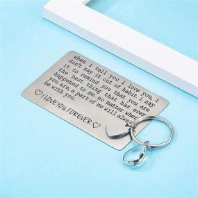 img 2 attached to 🔑 Stylish Engraved Keychain: Perfect for Birthdays and Anniversaries - Men's Accessories, Wallets, Card Cases & Money Organizers by LIUANAN