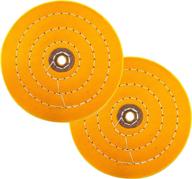 🔧 line10 tools 6-inch bench grinder buffing wheel set of 2 - extra thick, firm yellow logo