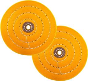 img 4 attached to 🔧 LINE10 Tools 6-Inch Bench Grinder Buffing Wheel Set of 2 - Extra Thick, Firm Yellow