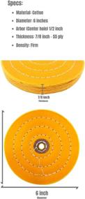 img 3 attached to 🔧 LINE10 Tools 6-Inch Bench Grinder Buffing Wheel Set of 2 - Extra Thick, Firm Yellow