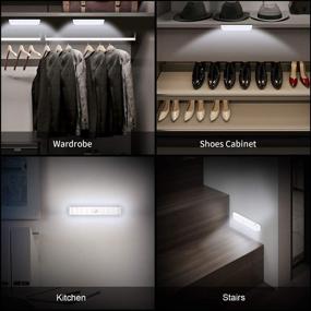 img 3 attached to 💡 Enhance Your Home with Homelife LED Bars: 30 LED Wireless Motion Sensor Lights for Closets, Cabinets, and More!