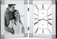 🕰️ bulova b1254 silver ceremonial picture frame clock: enhancing your décor with style and elegance logo