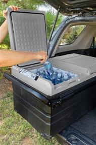 img 3 attached to 🚐 Camco 51520 CAM-750 110V AC / 12V DC Compact Dual Zone Refrigerator/Freezer, 75-Liter - Portable Fridge Ideal for On-the-Go Cooling of Food and Drinks - Perfect for Road Trips, RVing, Camping, B