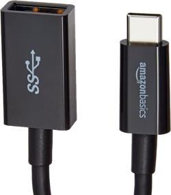 img 2 attached to 💻 Convenient USB Type-C to USB 3.1 Gen1 Female Adapter - Black by Amazon Basics