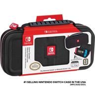 🎮 ultimate game traveler nintendo switch case - oled, switch, and lite compatible, adjustable stand, game storage, premium protective hard shell with deluxe handle logo