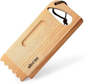 img 4 attached to 🔥 Premium Art Wood BBQ and Grill Wooden Scraper Tool, 10.6” x 4.7” – European Made, Barbecue Cleaner with Grooved and Flat Edge – 100% Natural One-Piece Ash Wood