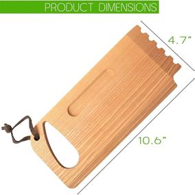 img 2 attached to 🔥 Premium Art Wood BBQ and Grill Wooden Scraper Tool, 10.6” x 4.7” – European Made, Barbecue Cleaner with Grooved and Flat Edge – 100% Natural One-Piece Ash Wood