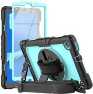 📱 herize case for lenovo tab m10 plus 10.3 inch 2020: shockproof rugged protective case with screen protector and shoulder strap - durable rubber case for lenovo tb-x606f/tb-x606x logo