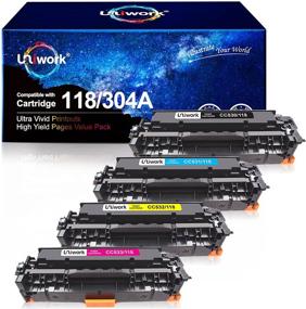 img 4 attached to 🖨️ 4 Pack Uniwork Remanufactured Toner Cartridges Replacement for Canon 118 CRG-118 HP 304A Compatible with Laserjet Imageclass MF726Cdw MF8580Cdw MF8380Cdw MF8350Cdn LBP7660Cdn Printer Tray