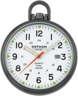 🕶️ gwc14109b gotham stainless analog gun plated watch logo