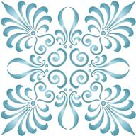 enhance your walls with palmette square stencil - perfect for dreamcatcher decor and painting templates logo