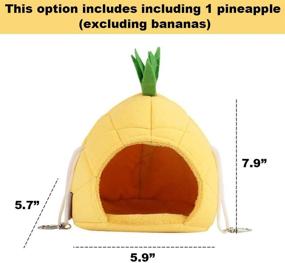 img 3 attached to 🍍 Pineapple Hammock: Sugar Glider Cage Accessories, Hamster Bed, House Toy for Small Animals Such as Sugar Gliders, Squirrels, Rats, and Hamsters - Perfect for Playing and Sleeping