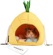 🍍 pineapple hammock: sugar glider cage accessories, hamster bed, house toy for small animals such as sugar gliders, squirrels, rats, and hamsters - perfect for playing and sleeping logo