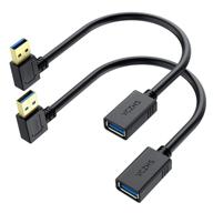 🔌 usb-удлинитель vczhs 1 фут с углом 90 градусов - 2 штуки короткого usb 3.0 мужской к женскому удлинительному кабелю - в комплекте углы влево и вправо логотип