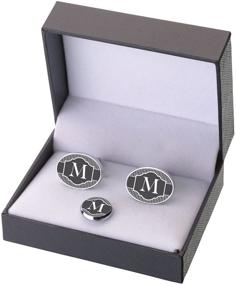 img 4 attached to Lillian Rose Monogram Letter Cufflinks