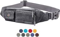 🎒 zomake fanny pack for men women - compact waist bag, water resistant with 4 pockets for running, cycling, workout - fits all phones logo