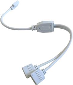 img 1 attached to 🔌 2-Piece Pack: 1 to 2 Ports Female Connection Cable - 5 Pin Splitter Cable LED Strip Connector - For 5050 3528 RGBW LED Light Strip - Includes 6 Male 5 Pin Plugs