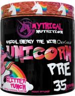 🦄 unleash your inner beast with mythical nutrition unicorn pre workout: glitter-infused pre workout powder for extreme energy and nitric oxide boosting! logo